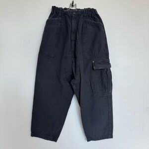 Free People Bay to Breakers dropped crotch baggy tousers, Black, Size M